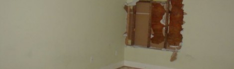 “Must access thru hole in bsmt wall”